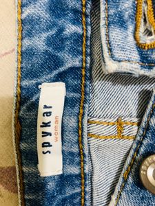 SPYKAR Stylish Wide Leg Light Wash Jeans