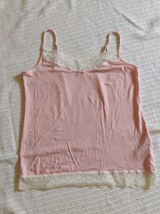 ESmara Pink Lace Trim Camisole