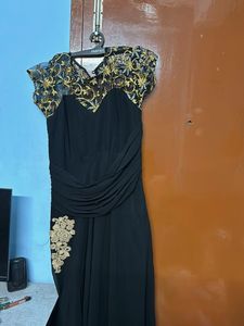 Elegant Black & Gold Dress