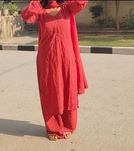 Elegant Lucknowi Kurta Set with Dupatta