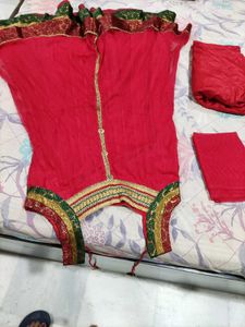 Elegant Red Kurta Set with Dupatta