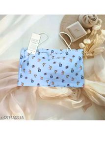 Women's White Printed Seamless Camisole Crop Top