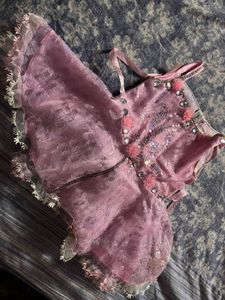 frock &amp; head band Adorable Pink Baby Dress