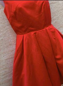 Elegant Red Sleeveless Fit and Flare Dress