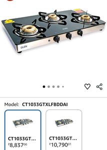 Glen 3 Burner Gas Stove automatic