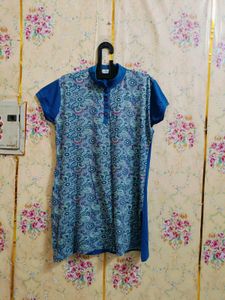 Comfortable Blue Printed Night tshirt