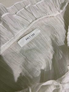 White Ruffle Collar Top