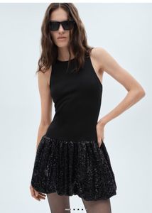 mango -sequin  Black Mini Dress -size small