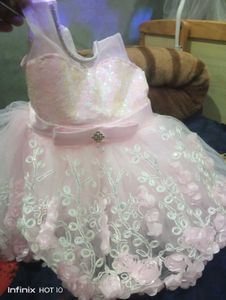 Pink Flower Girl Dress