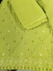 Fully Embedded Panjali Suit With Pure Dupatta