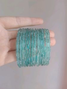 Beautiful Teal Glass Bangles