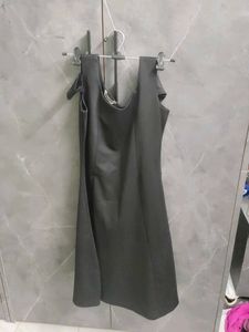 Stylish Dark Grey A-Line one piece