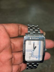 Titan Analog white Dial  Watch Stainless Steel