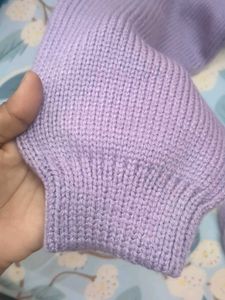 Lavender Cable Knit Cardigan