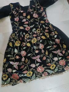 Mall Peice Anarkali Top & Sharara