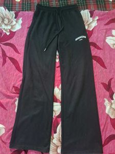 Black "BONKERS" Wide Leg Sweatpants