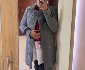 SALE Gray Wool Blend Coat