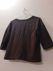 Classic Brown Cropped Tshirt