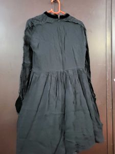 Chic Black Lace &amp; Chiffon Dress