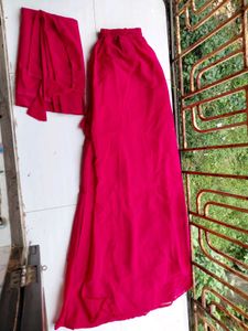 Stunning Red &amp; Gold Embroidered Sharara Suit Set