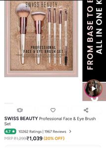 Swiss Beauty Professional Face &amp; Eye 6 Brush Set