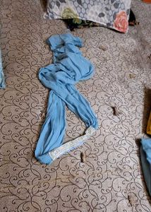 Elegant Light Blue Palazzo indowestern