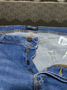 Stylish Distressed Blue Jeans