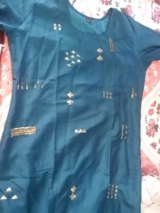 Beautiful Teal Embellished Kurta