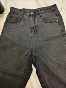 Urbanic charcoal Wide-Leg Ankle-Cut Jeans