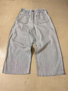 Wide Leg Light Wash Denim Pants
