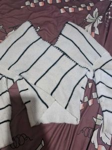 Striped Knit Sweater Top
