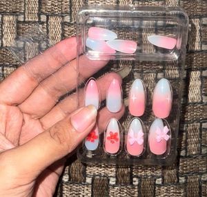 Gel Shine Nail Tips 💕🌸