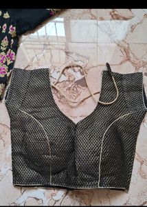 Elegant Black & Gold Blouse