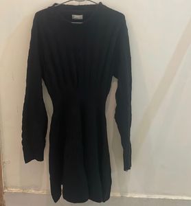 Black Knit Mini Dress