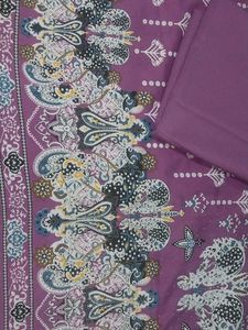 Beautiful Purple Embroidered unstitched dress mate