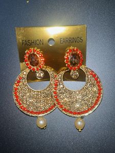 Gold &amp; red Jewelry Set