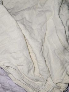 Cream Linen Blend Paperbag Shorts