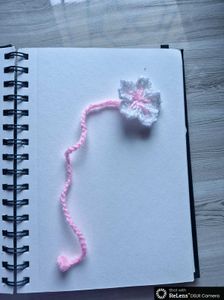 bookmark cherry bloosom crochet