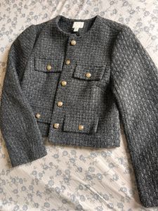 H & M - Textured Cropped Jacket
