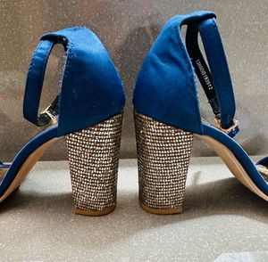 CATWALK Blue Embellished Heel Sandals