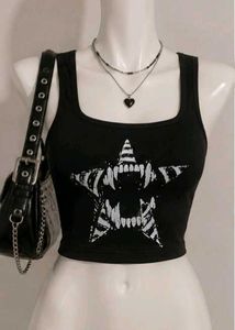 Trendy Black Vampire Star Tank Top