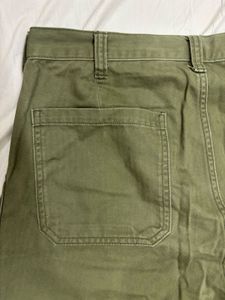 MUJI Olive Green Baker Pants