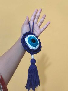 Handmade Evil Eye Crochet car hanger charm