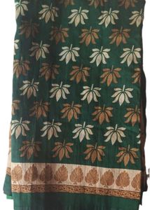Green Lotus Print Saree Women’s Floral Prin