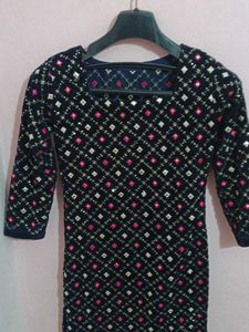 Black Embellished Kurti