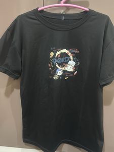 Black Peko Cartoon Graphic Tee