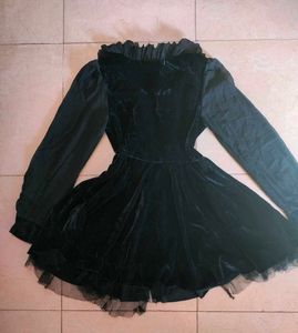 Gothic Lolita Style Velvet Dress🐧🍙🚓🎮📞💣