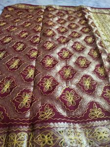 maroon patora saree