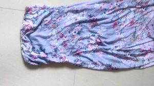 Floral Print Strapless Maxi Dress