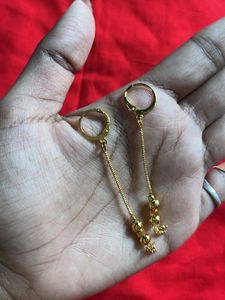 Elegant Gold Tone Dangle Earrings